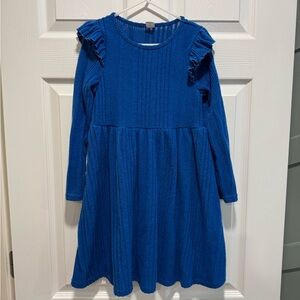 Royal Blue Ruffled Kids Dress